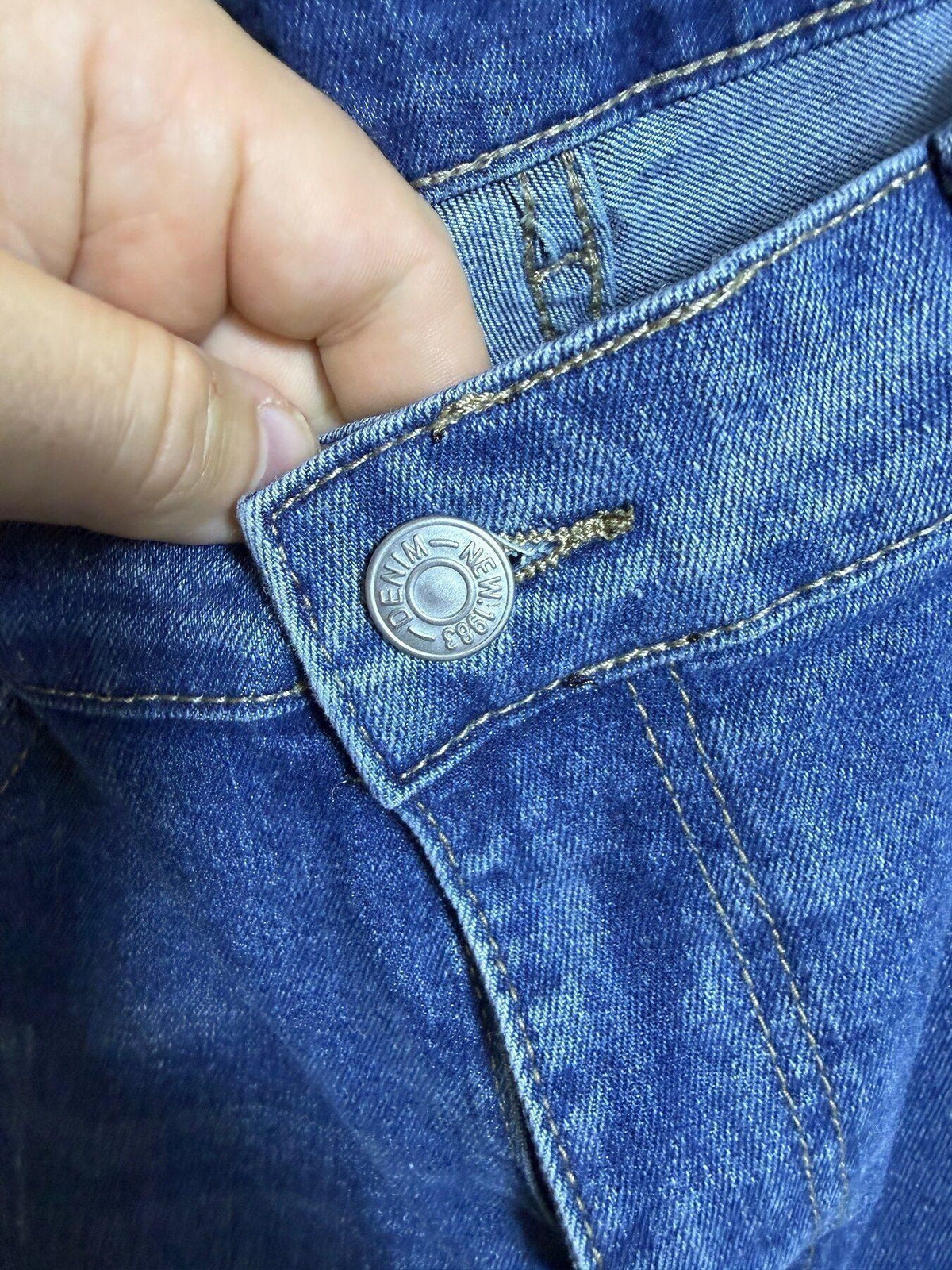 SHEIN Blue Distressed Denim Jeans - Cotton Blend - Wormhole Thrift