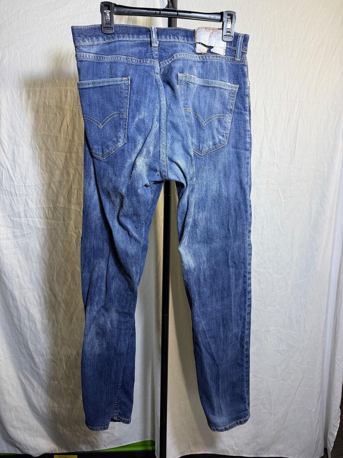 Levi's Men's Blue Denim Stretch Jeans W34 L32 - Wormhole Thrift