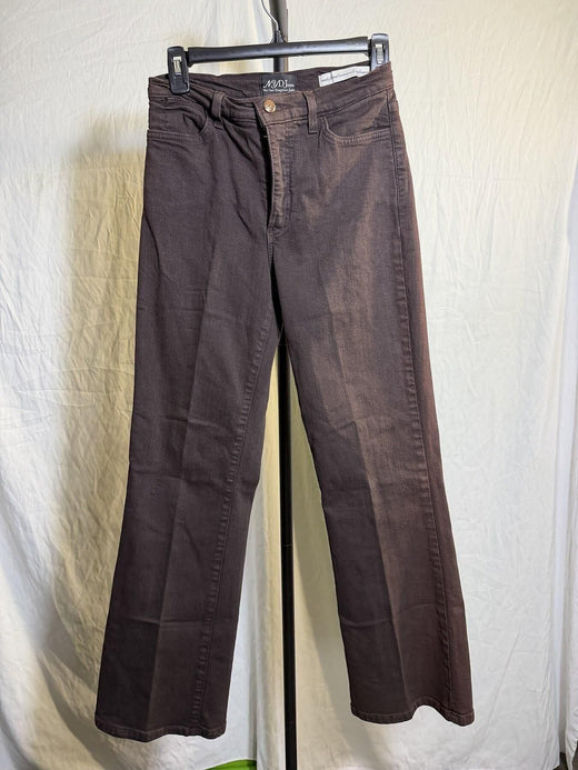 NYDJ Not Your Daughter's Jeans Women's Petite 4P Brown Cotton Blend Pants - Wormhole Thrift