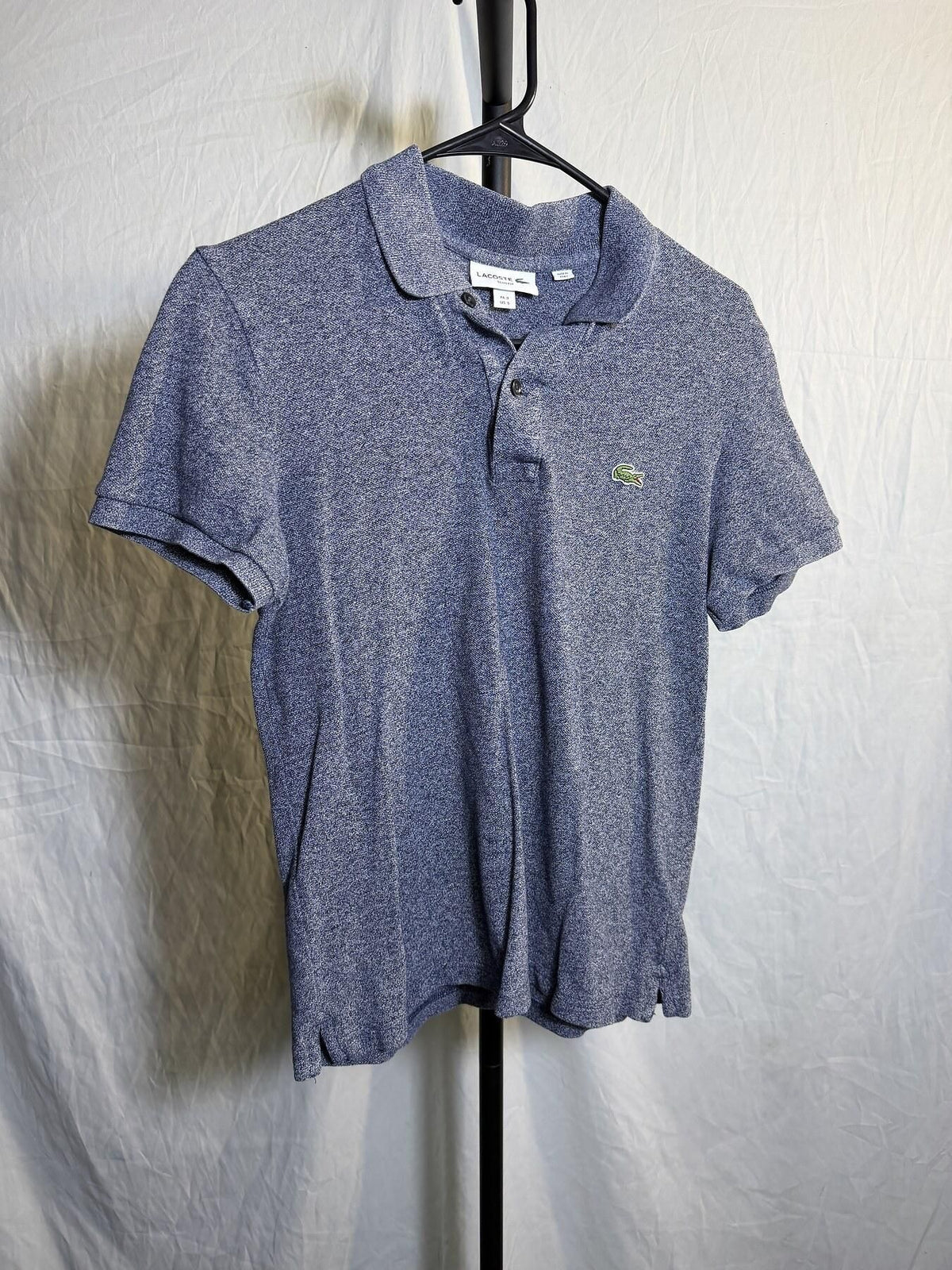 Lacoste Men's Slim Fit Polo Shirt Blue US S FR 3 - Wormhole Thrift