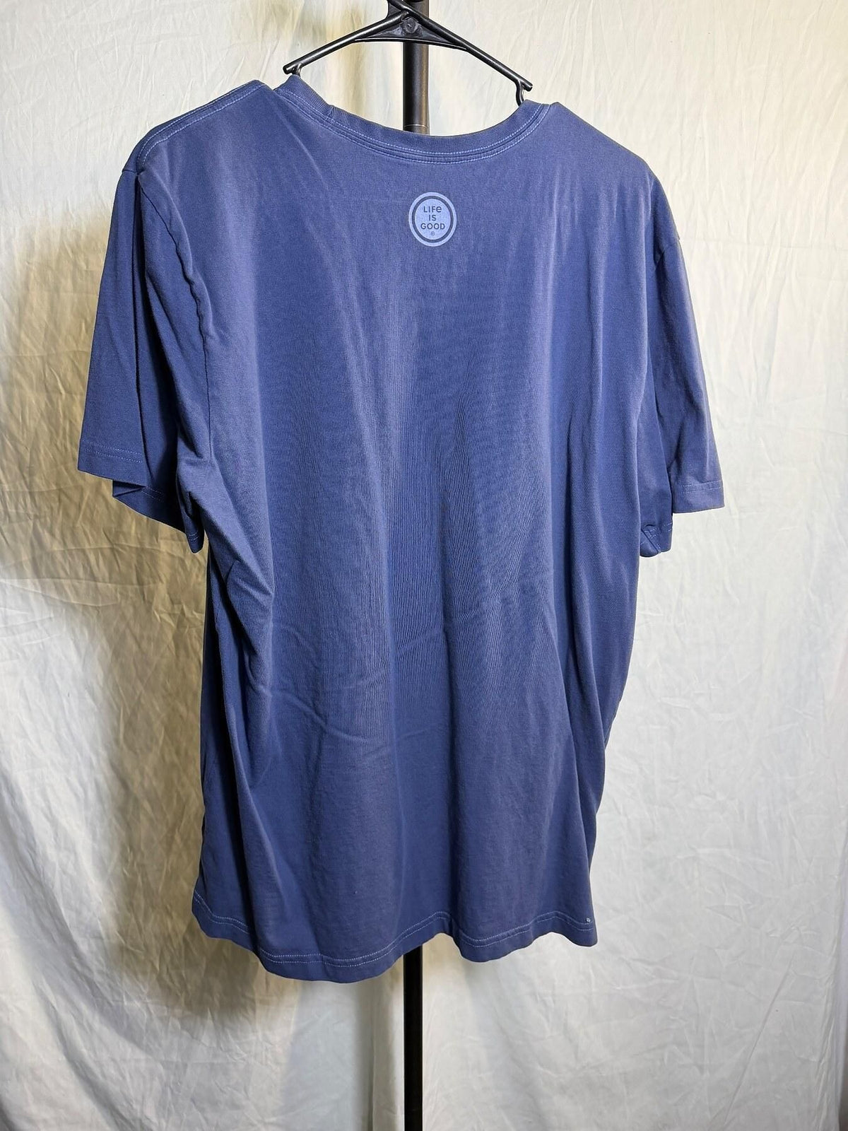 Life is Good Men's L Crusher Tee Feelin' Lucky Shamrock Blue T-Shirt - Wormhole Thrift