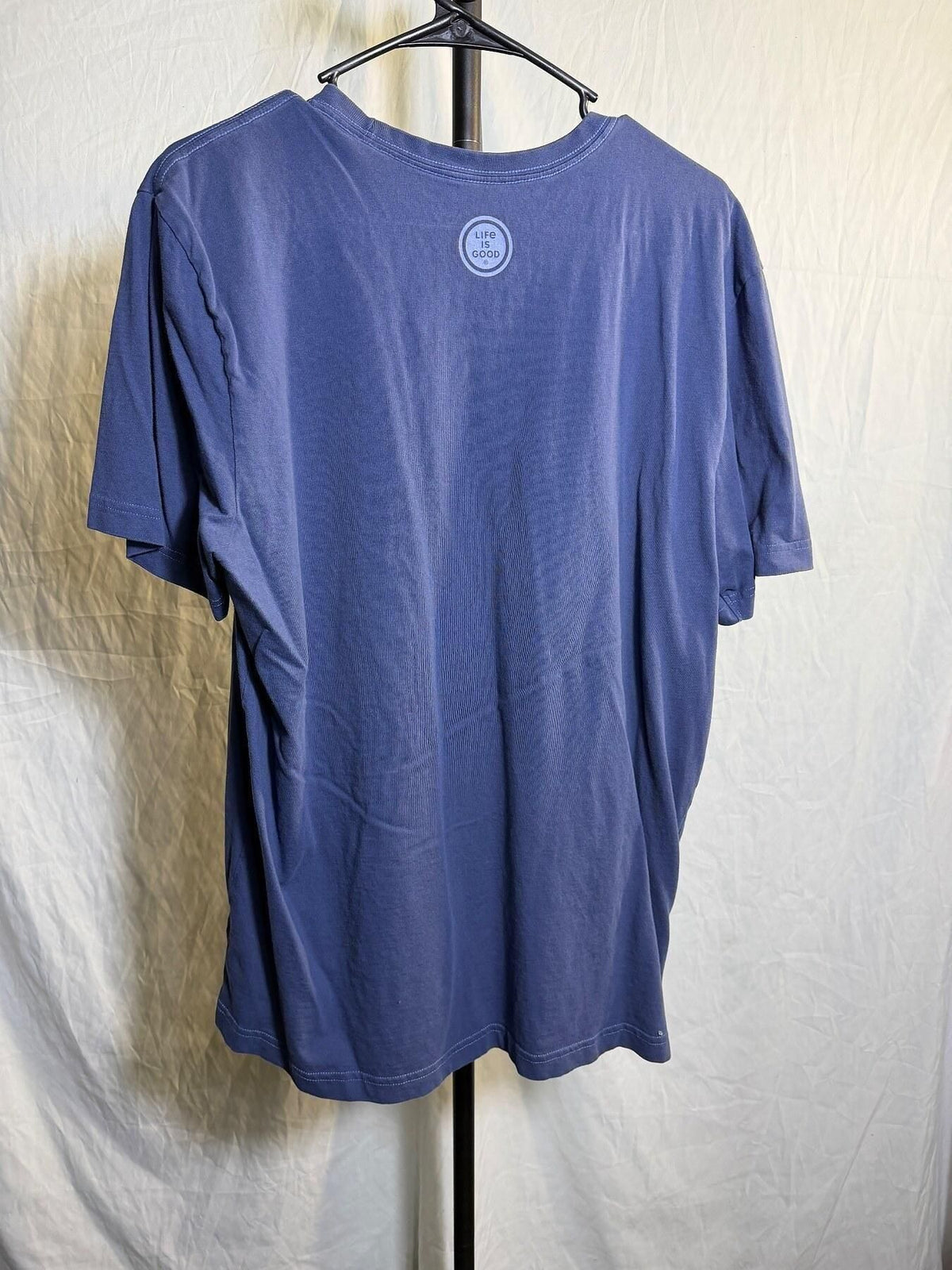 Life is Good Men's L Crusher Tee Feelin' Lucky Shamrock Blue T-Shirt - Wormhole Thrift