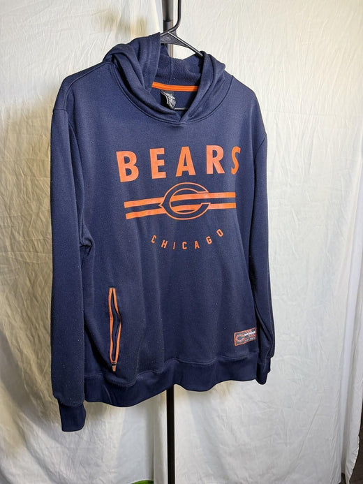 NFL Team Apparel Chicago Bears Navy Blue Hoodie Size Large - Wormhole Thrift