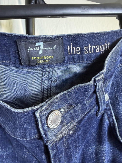 7 For All Mankind Men's The Straight Foolproof Denim Jeans Size 33 - Wormhole Thrift