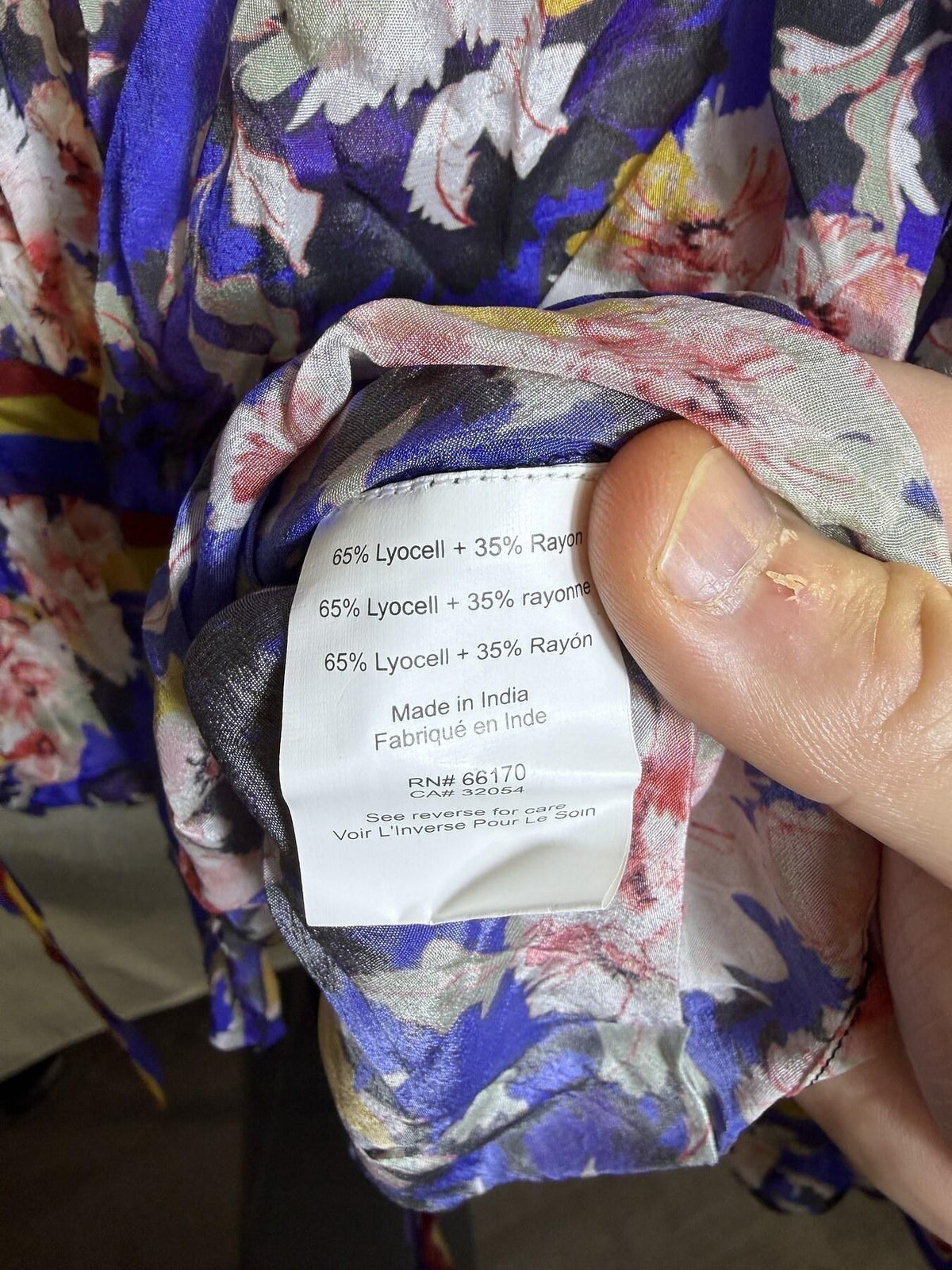 Geisha Designs Floral Peplum Blouse Top XS Lyocell Rayon Blue Multi - Wormhole Thrift