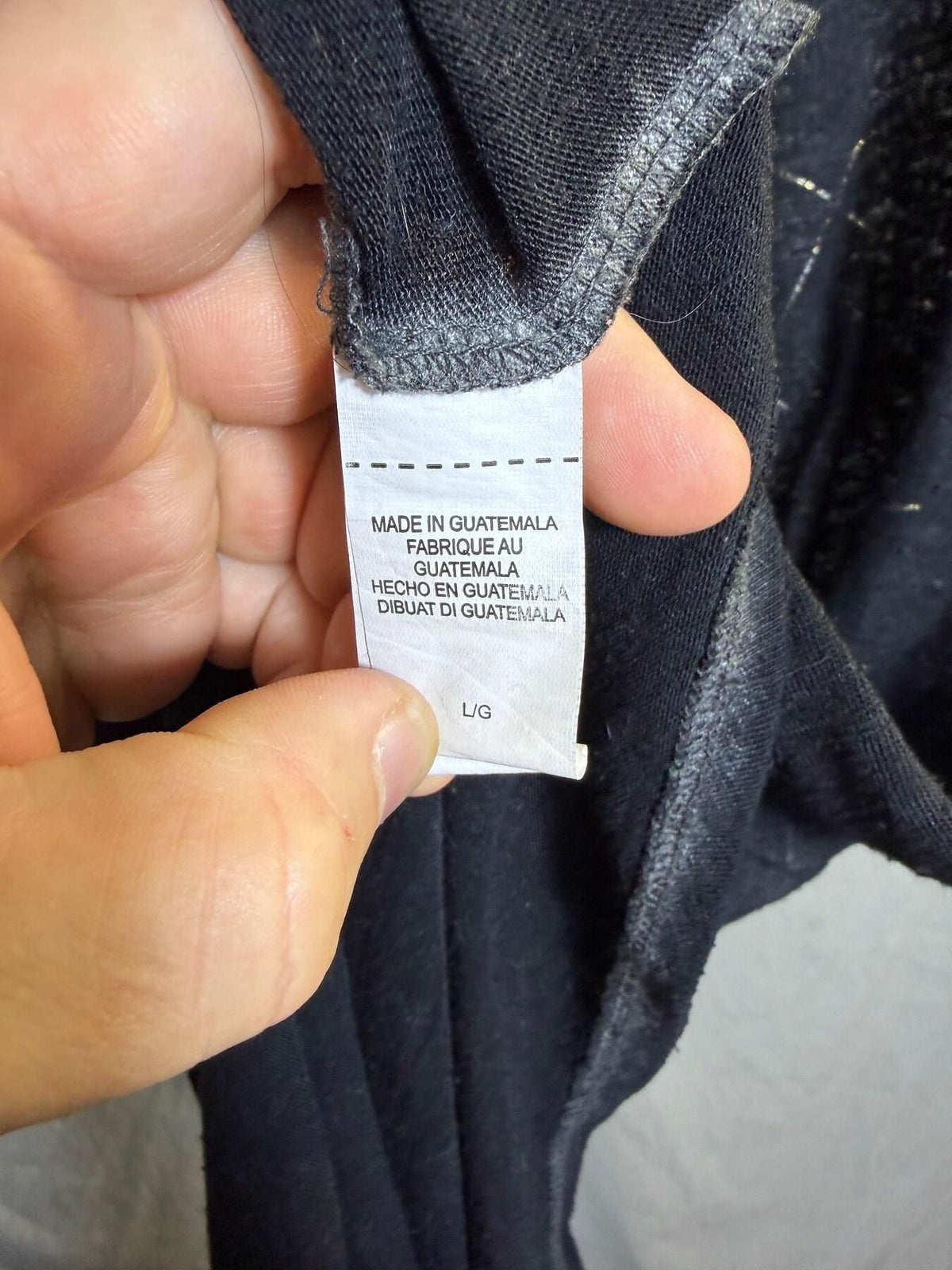 Lucky Brand Women's L Black Celestial Burnout Raglan Top - Wormhole Thrift