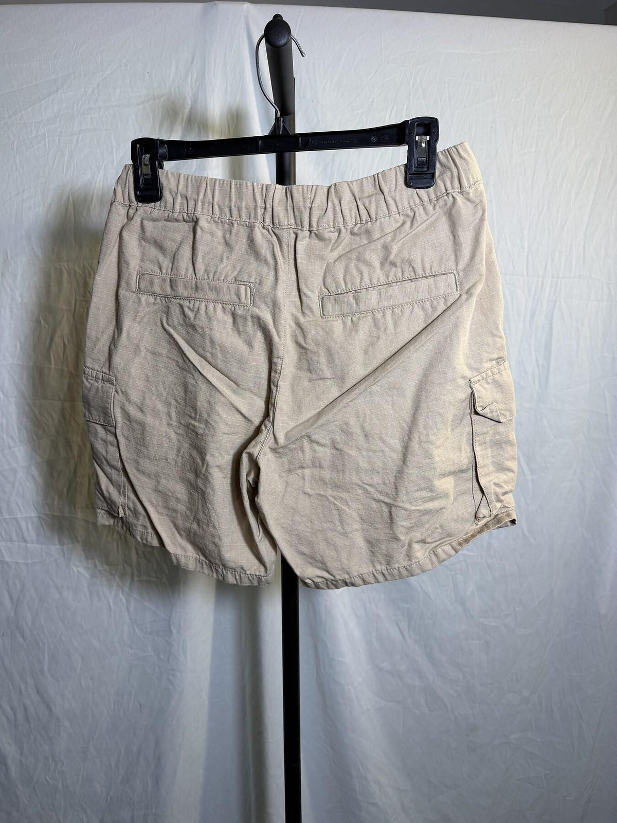 TOPMAN Men's Khaki Drawstring Cargo Shorts Size 30 - Wormhole Thrift
