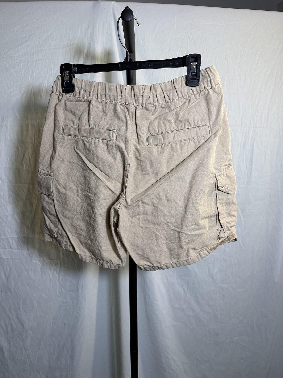 TOPMAN Men's Khaki Drawstring Cargo Shorts Size 30 - Wormhole Thrift