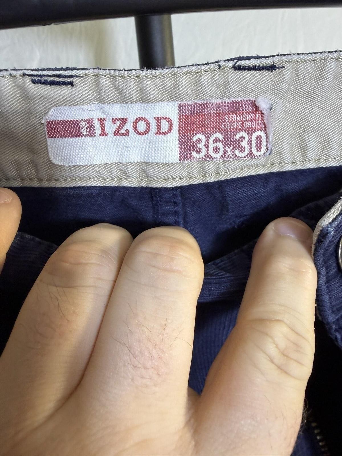 IZOD Men's Blue Straight Fit Corduroy Pants 36x30 - Wormhole Thrift