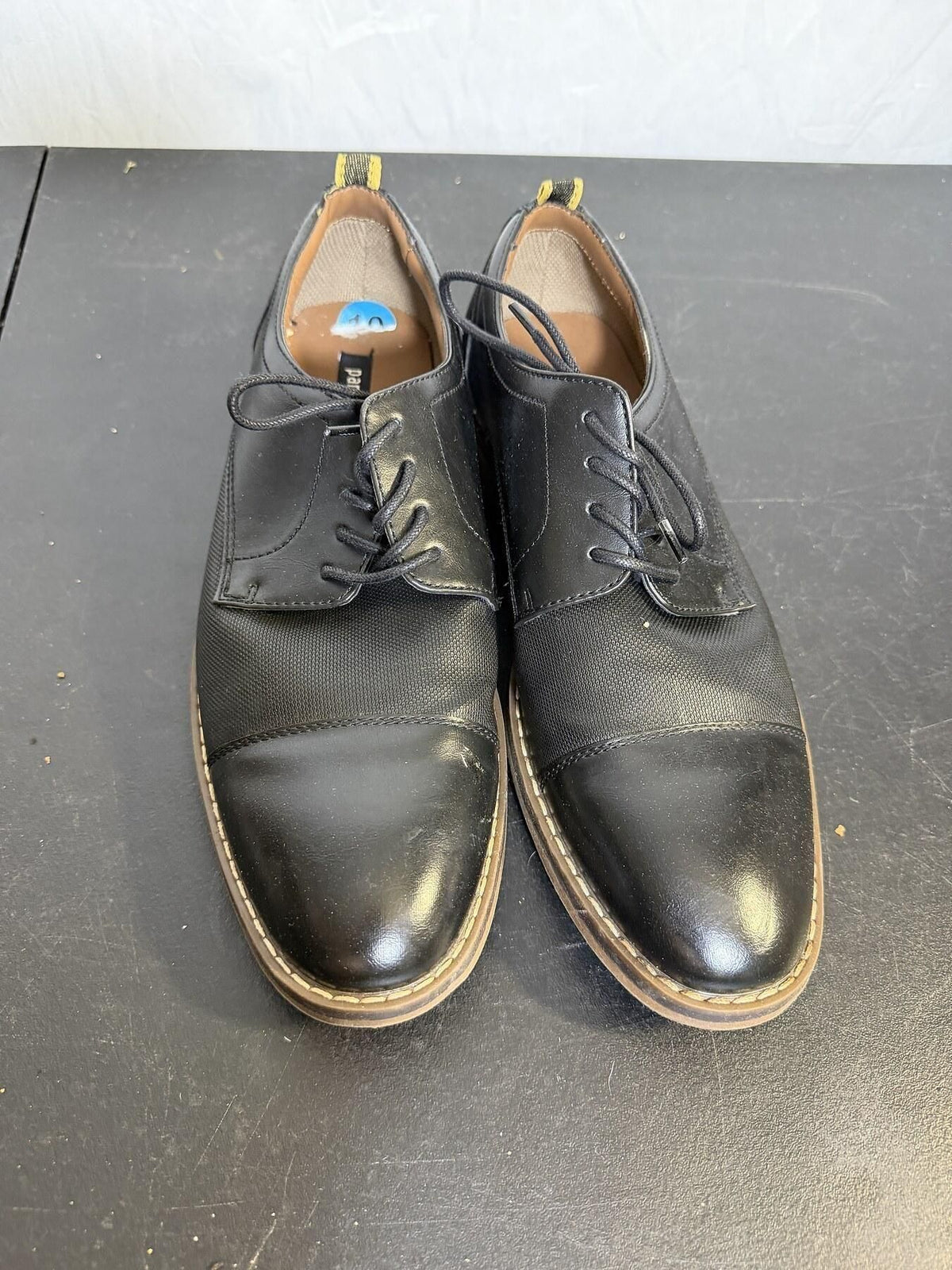 Parker & Sky Men's 10M Black Blithfield Cap Toe Oxford Dress Shoes - Wormhole Thrift