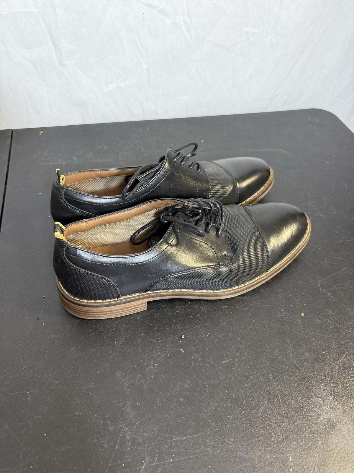 Parker & Sky Men's 10M Black Blithfield Cap Toe Oxford Dress Shoes - Wormhole Thrift