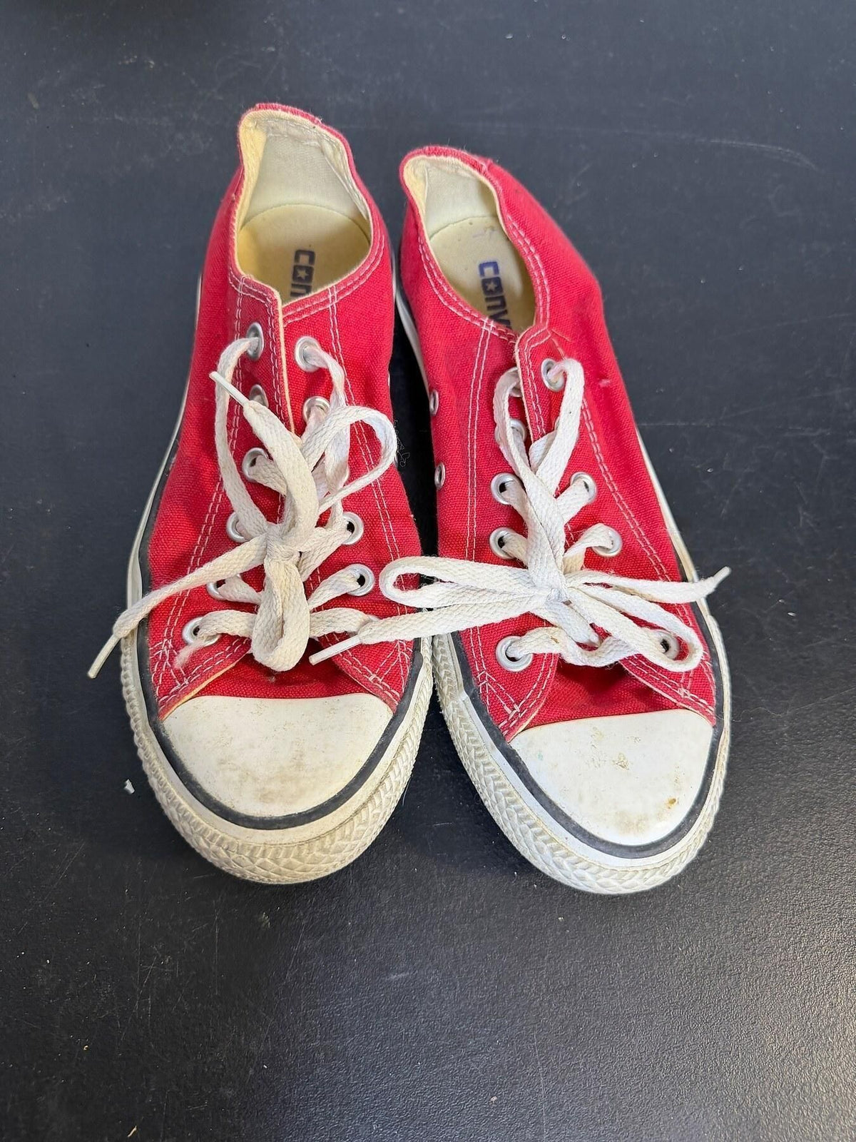 Converse Chuck Taylor All Star Low Top Sneakers Red M9696 Men's 5 Women's 7 - Wormhole Thrift