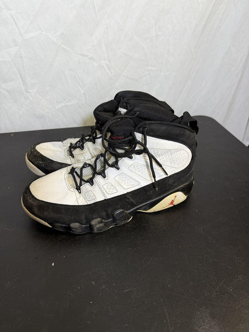 Air Jordan 9 Retro White Black Red Sneakers - Mismatched Pair US 9 & 10 - Wormhole Thrift