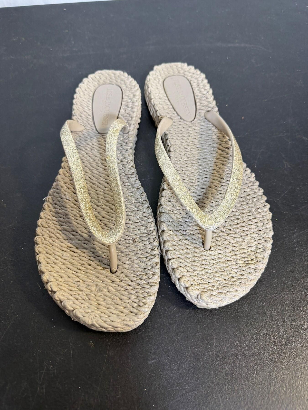 Ilse Jacobsen Hornbæk Braided Glitter Flip Flops Sandals US 9 - Wormhole Thrift