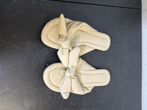 A New Day Women's Cream Knotted Flat Slide Sandals Size 8.5 - Wormhole Thrift