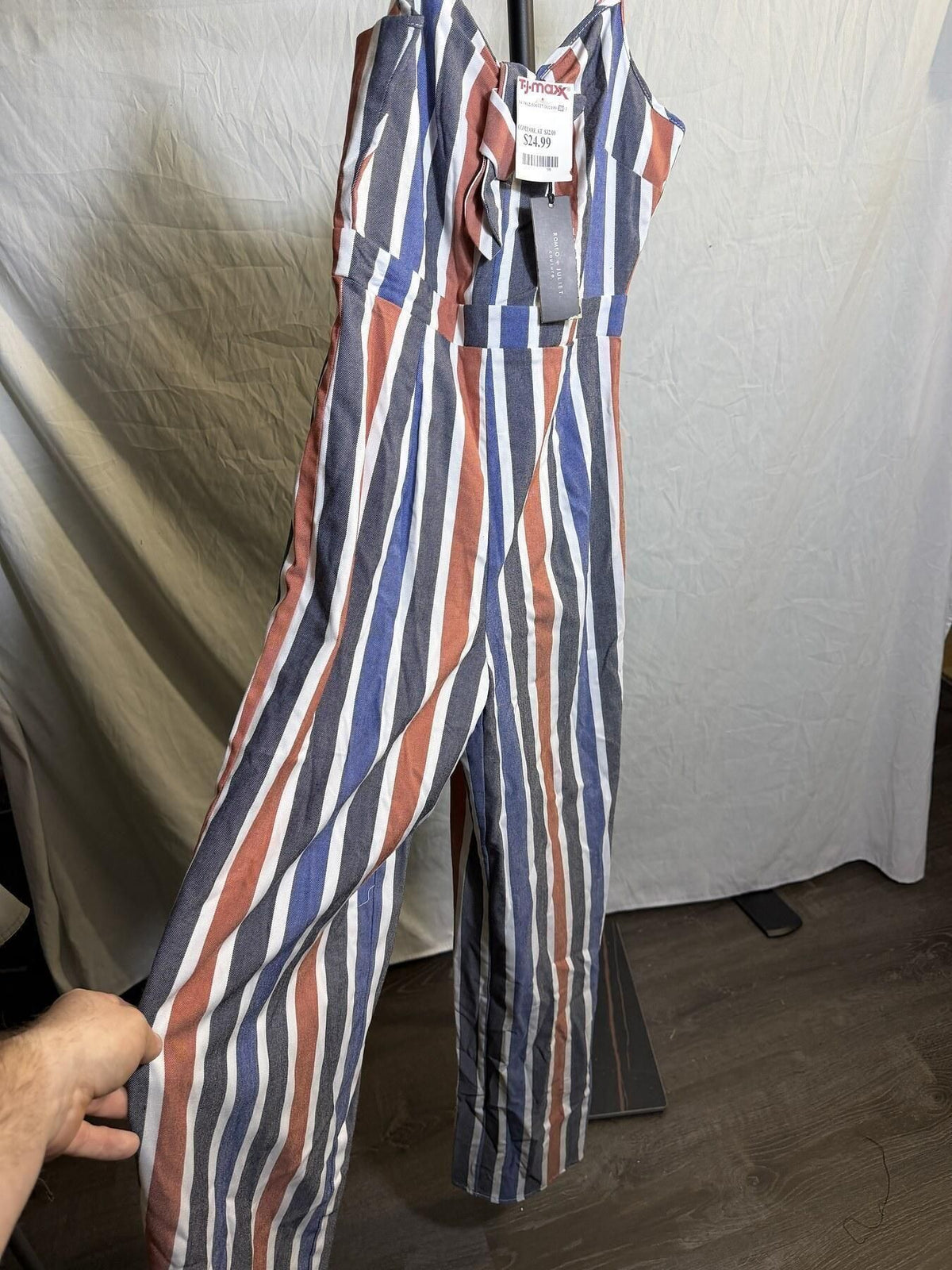 Romeo + Juliet Couture Striped Wide Leg Jumpsuit Size S NWT - Wormhole Thrift