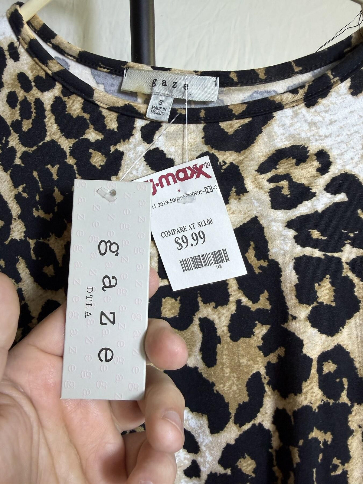 New With Tags Gaze Women's Small Leopard Print Long Sleeve Top - Wormhole Thrift