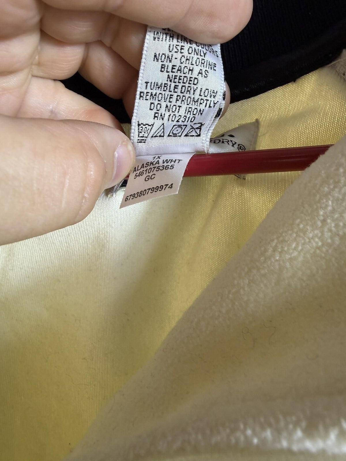 N.Y.L. New York Laundry Women's 1X Alaska White Quarter-Zip Fleece Pullover - Wormhole Thrift