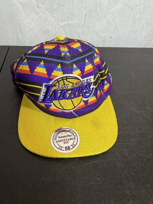 Vintage Mitchell & Ness NBA Los Angeles Lakers Hardwood Classics Snapback Hat - Wormhole Thrift