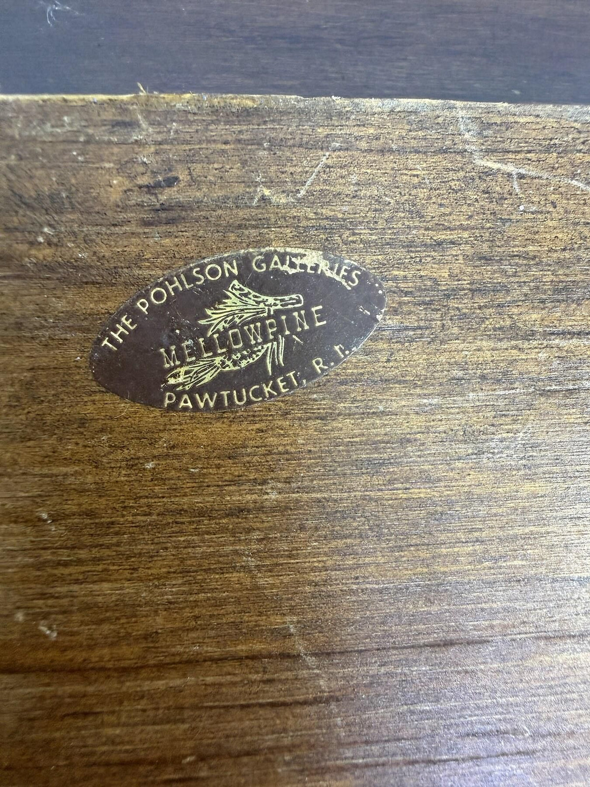 Vintage The Pohlson Galleries Mellowpine Scalloped Wood Tray Dish - Wormhole Thrift