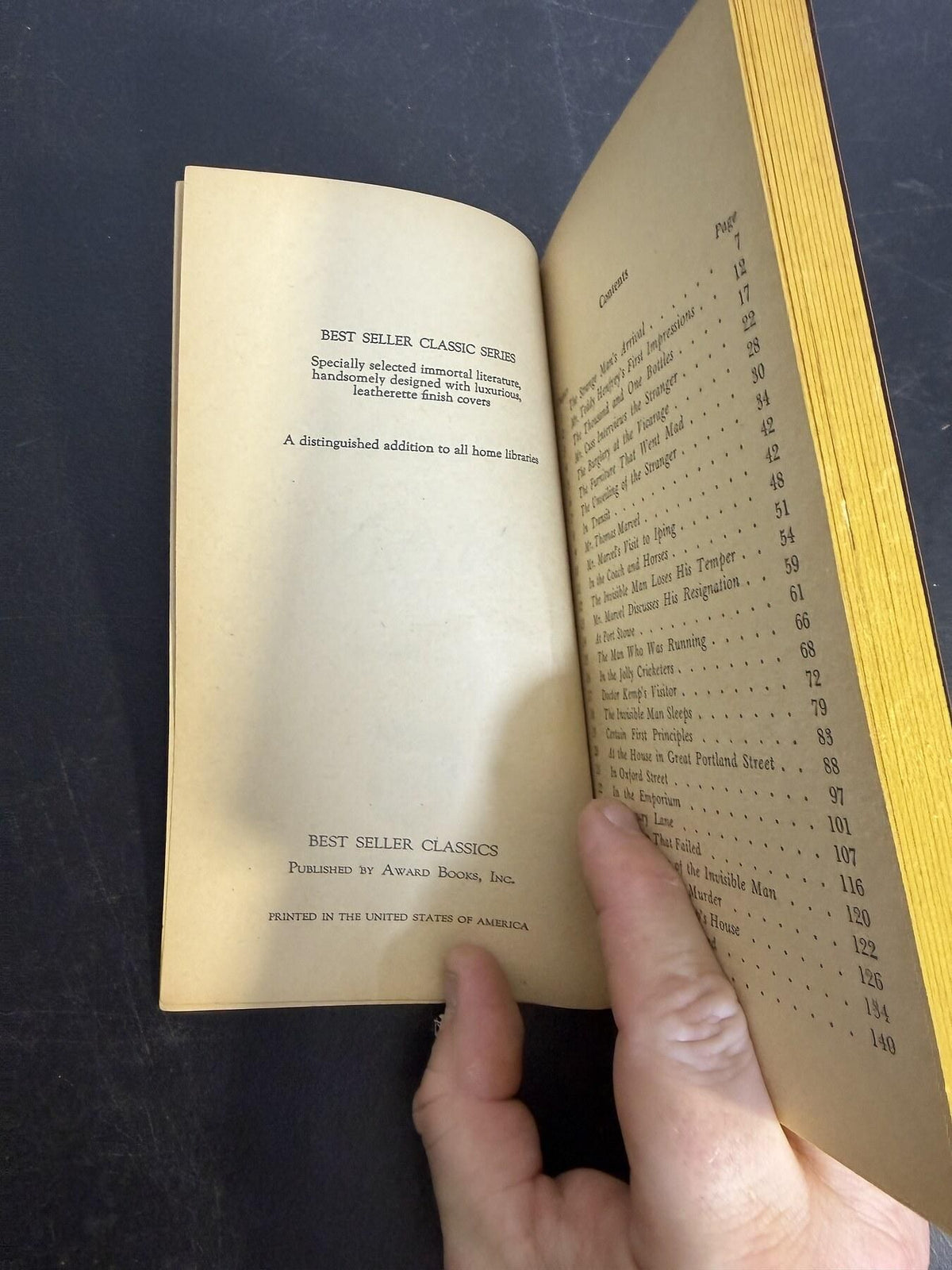 Vintage H. G. Wells The Invisible Man Award Books Library of Great Classics - Wormhole Thrift