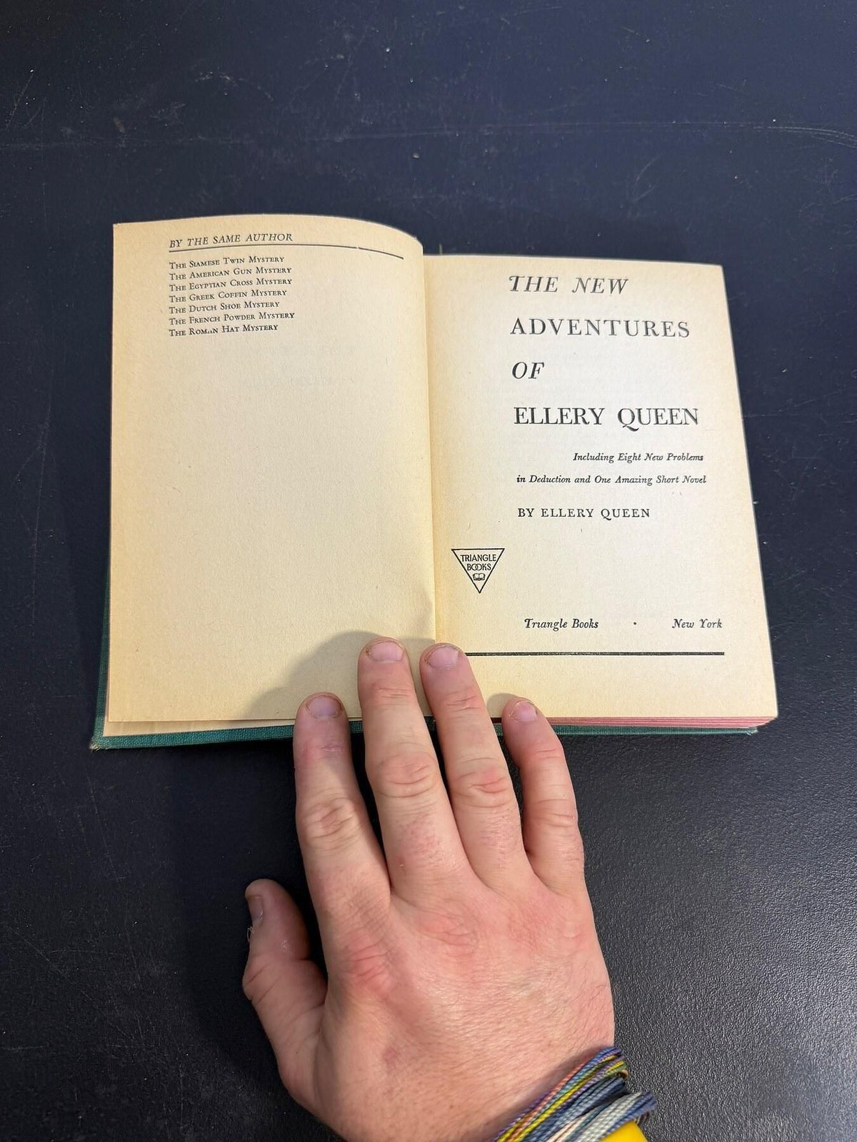 Vintage The New Adventures of Ellery Queen 1943 Triangle Books - Wormhole Thrift