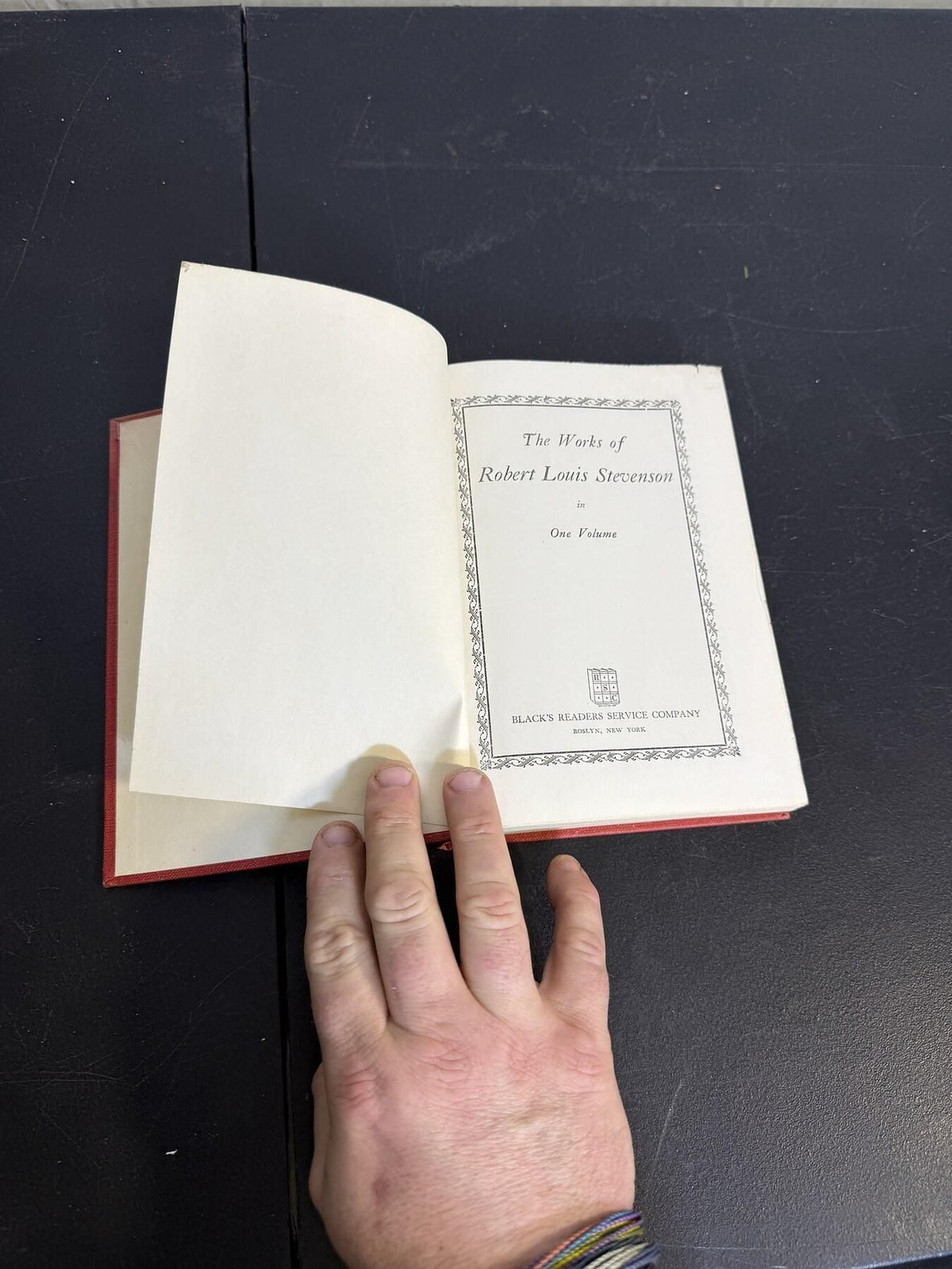 Vintage The Works of Robert Louis Stevenson Black's Readers Service Book - Wormhole Thrift