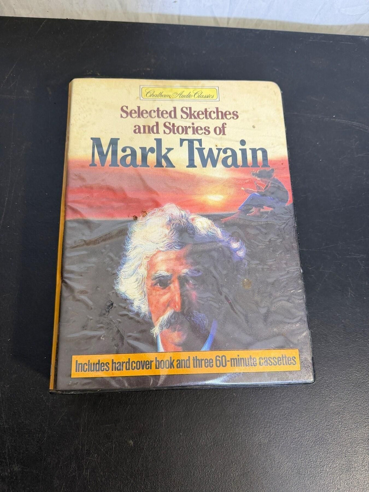 Vintage Mark Twain Selected Sketches & Stories Book & 3 Audio Cassette Set 1987 - Wormhole Thrift