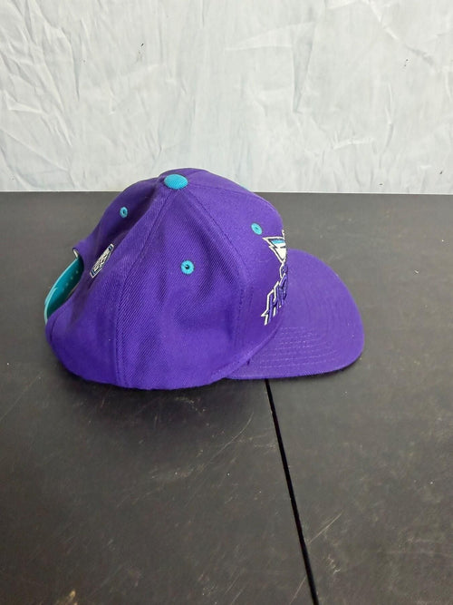 Adidas Charlotte Hornets NBA Buzz City Snapback Hat Purple Teal - Wormhole Thrift