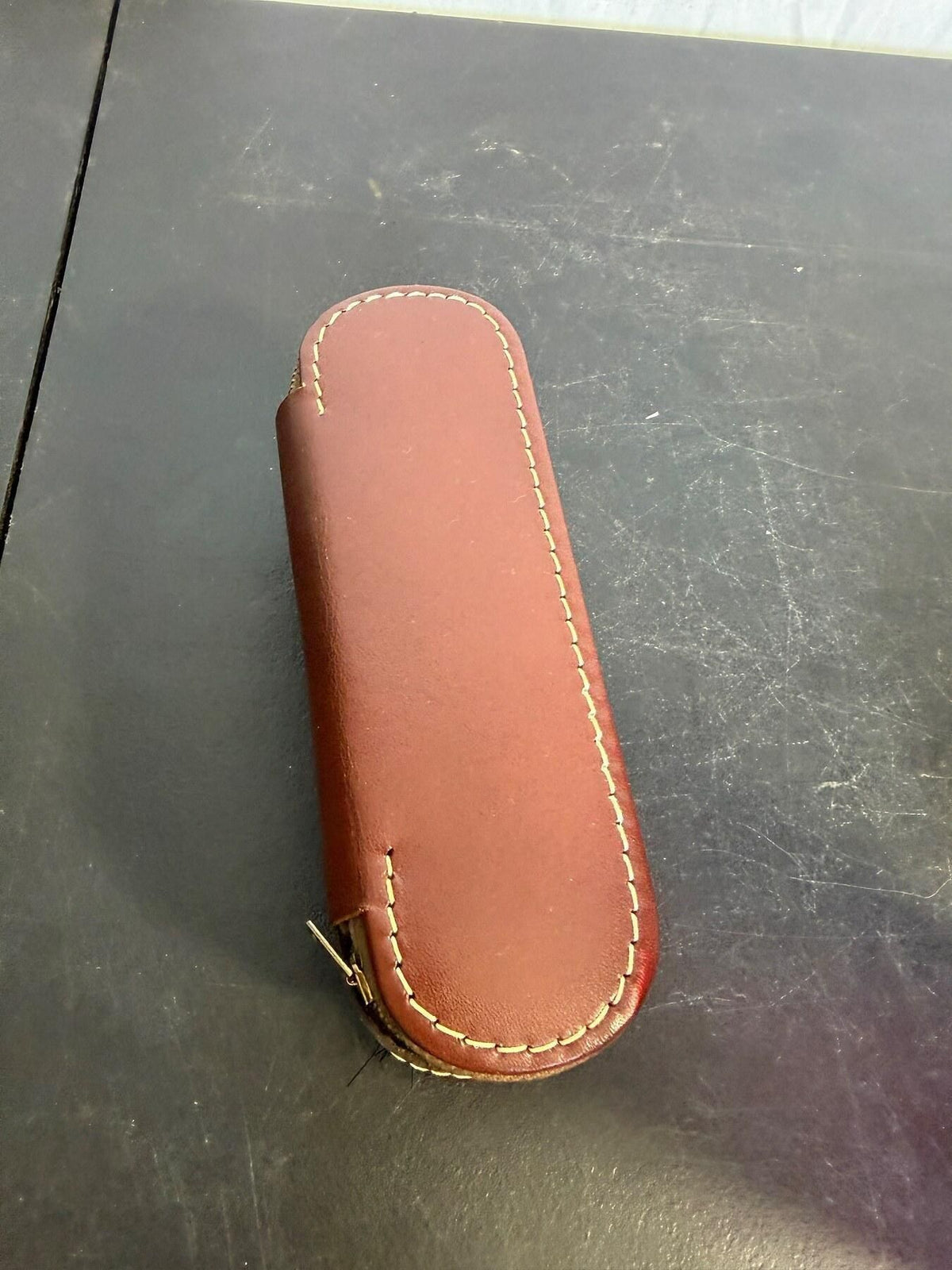 Vintage IDEAL Leather Travel Shoe Shine Brush Kit w/ Shoehorn - Wormhole Thrift