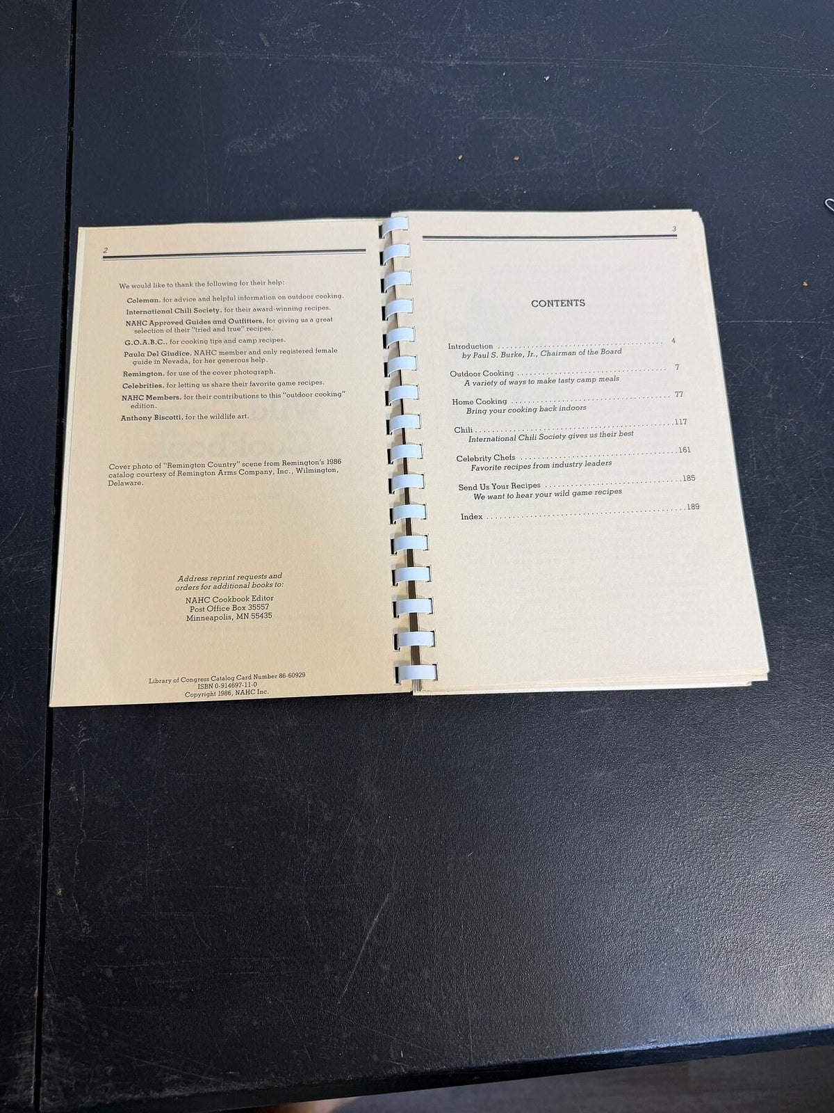 Vintage 1987 NAHC Wild Game Cookbook Camp Cooking Recipes - Wormhole Thrift