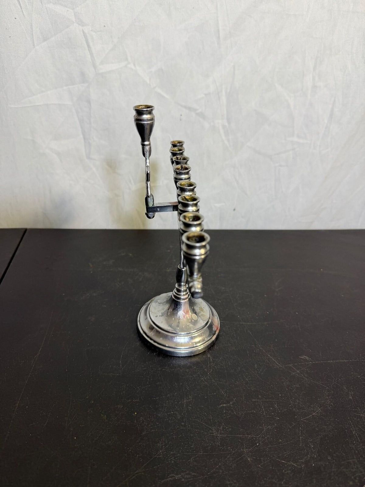 Vintage SUCOMA Chrome Plated Hanukkah Menorah Star of David - Wormhole Thrift