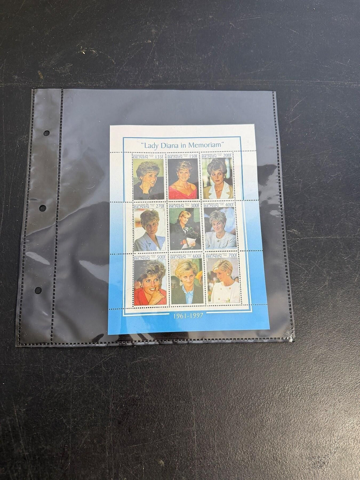 Vintage Princess Diana Commemorative Stamp Sheets - Benin & Cambodia (3) - Wormhole Thrift