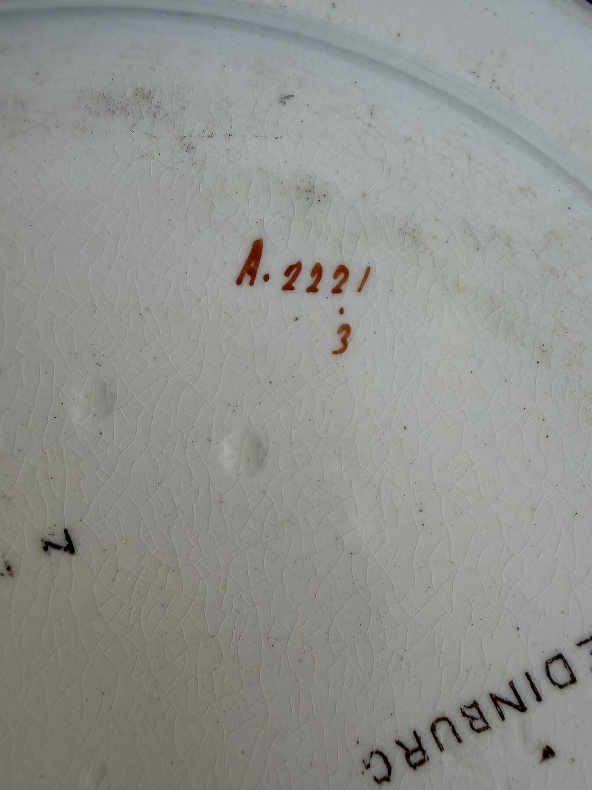 Antique English Edinburg Transferware Plate Castle Birds Floral 9.5" - Wormhole Thrift