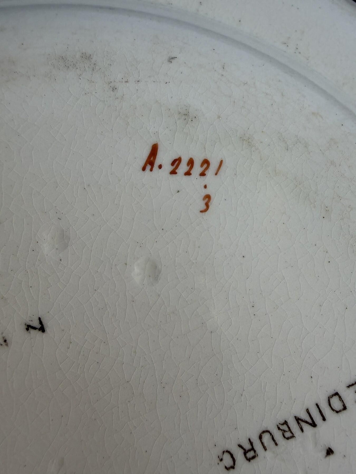 Antique English Edinburg Transferware Plate Castle Birds Floral 9.5" - Wormhole Thrift