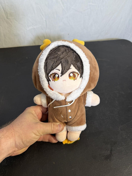Genshin Impact Zhongli Chibi Plush Doll Dragon Outfit 8" - Wormhole Thrift