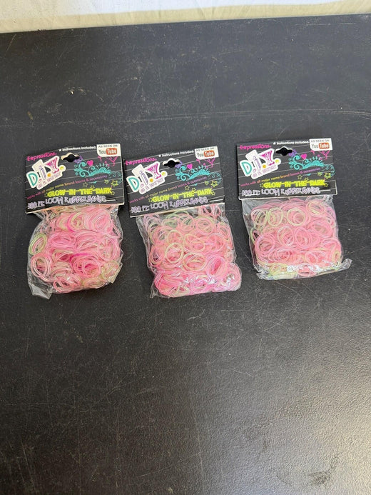 Expressions DIY Glow-in-the-Dark Loom Rubber Bands - 3 Pack - Wormhole Thrift