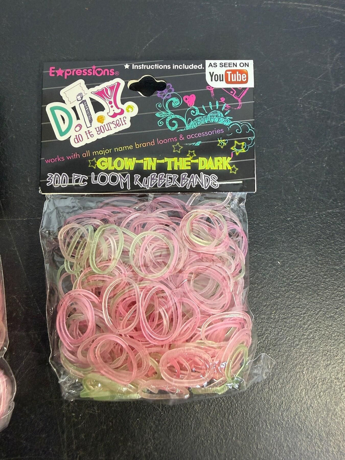 Expressions DIY Glow-in-the-Dark Loom Rubber Bands - 3 Pack - Wormhole Thrift