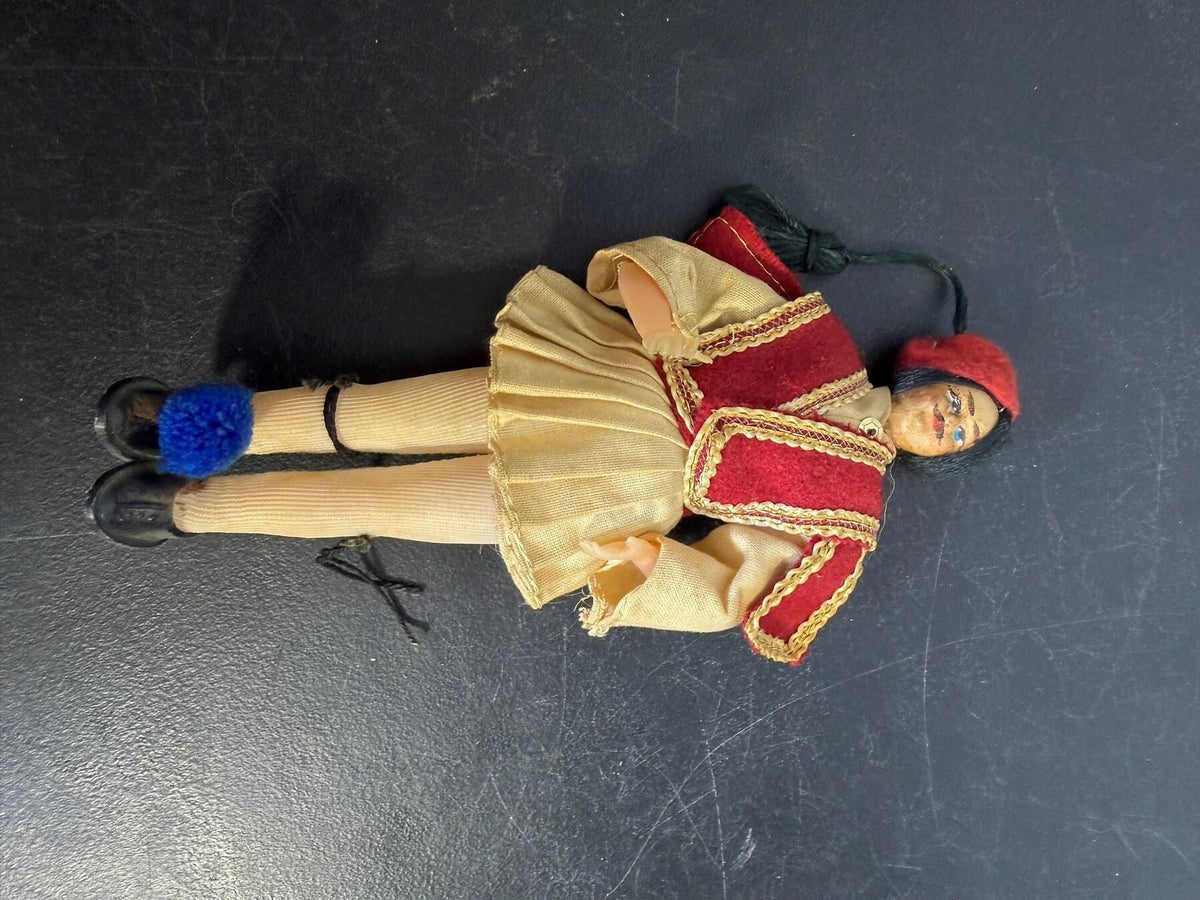 Vintage Greek Fustanella Evzone Soldier Doll Souvenir 6.5" - Wormhole Thrift