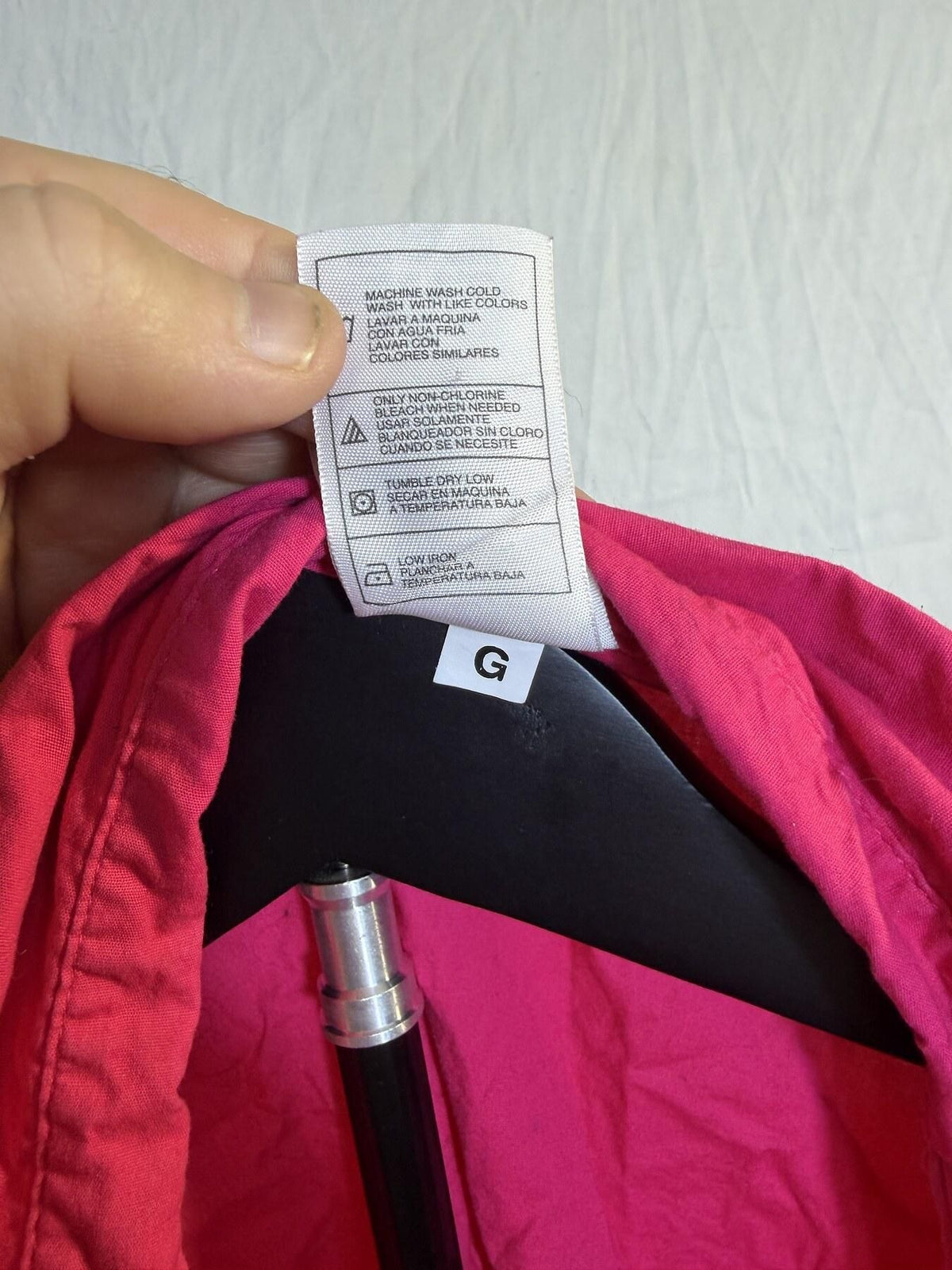 Just My Size Raspberry Tart Button-Up Shirt 3X (22W/24W) Roll Tab Sleeves - Wormhole Thrift