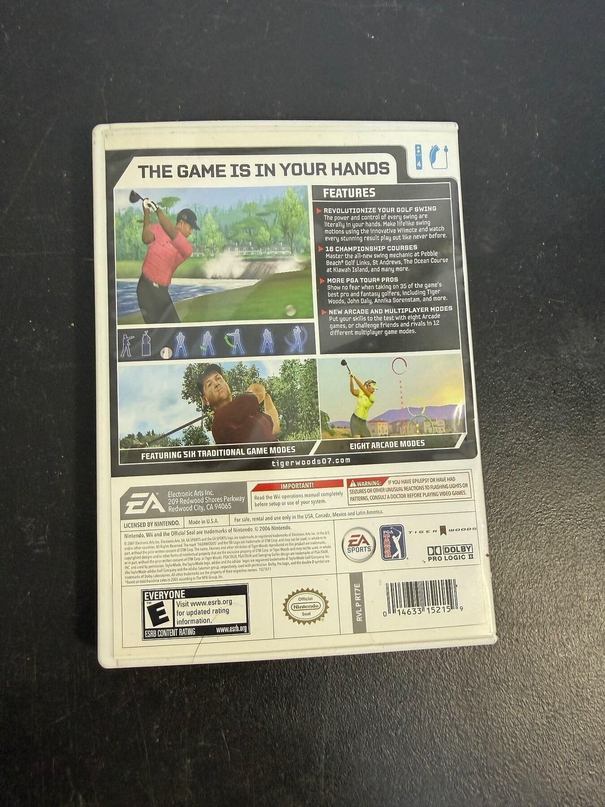 Wii Tiger Woods PGA Tour 07 EA Sports Golf Video Game CIB - Wormhole Thrift