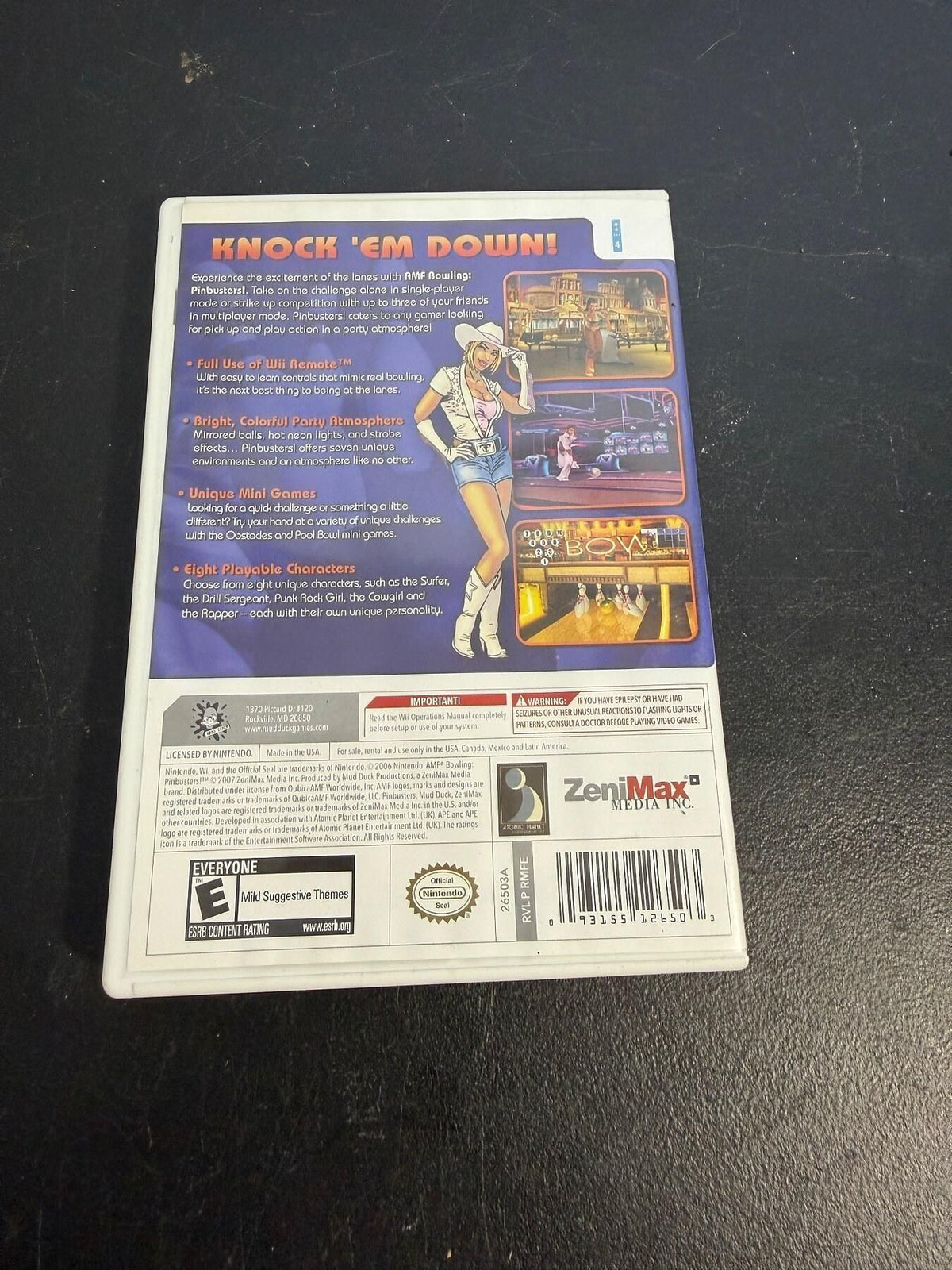 Vintage Nintendo Wii AMF Bowling Pinbusters! Video Game CIB - Wormhole Thrift