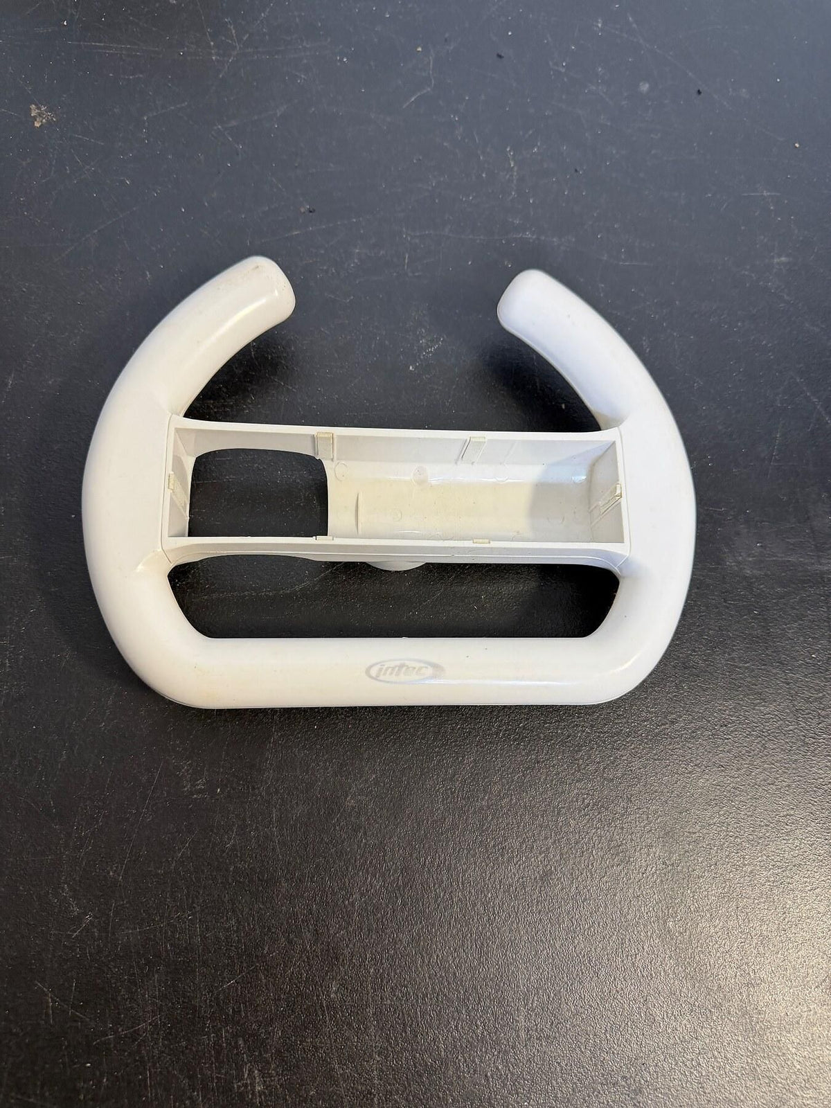 Vintage Intec White Wii Remote Steering Wheel Gaming Accessory - Wormhole Thrift