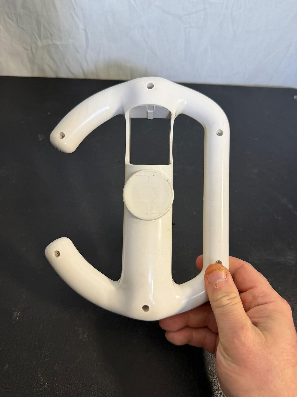 Vintage Intec White Wii Remote Steering Wheel Gaming Accessory - Wormhole Thrift