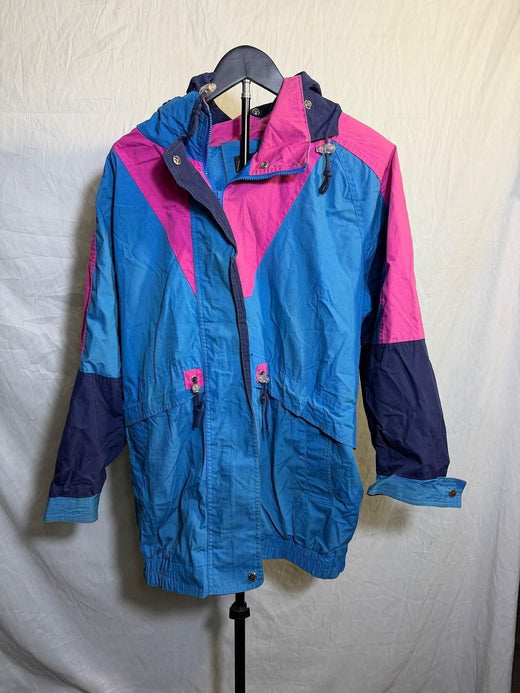Vintage Mariel Z Color Block Windbreaker Jacket L - Wormhole Thrift