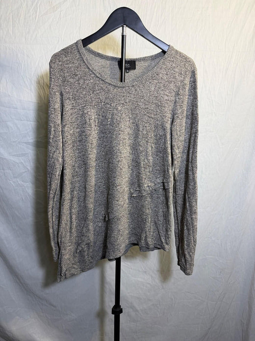 COA Made in California Women's XS Heathered Grey Long Sleeve Top - Wormhole Thrift