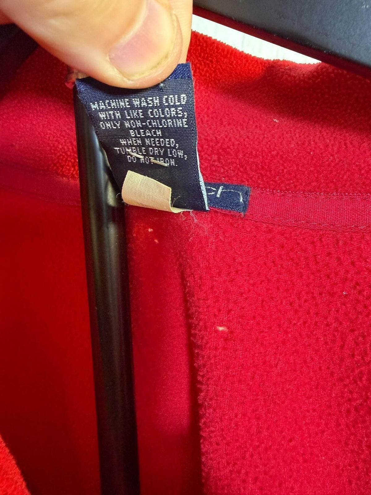 Vintage GAP Red XL Quarter-Zip Fleece Pullover Jacket - Wormhole Thrift