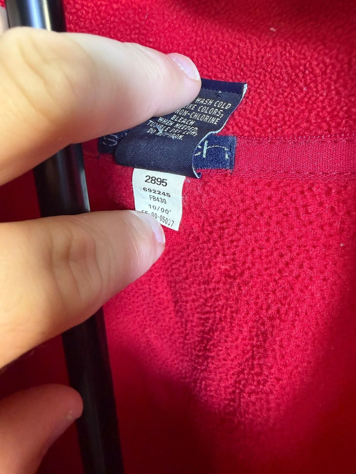 Vintage GAP Red XL Quarter-Zip Fleece Pullover Jacket - Wormhole Thrift