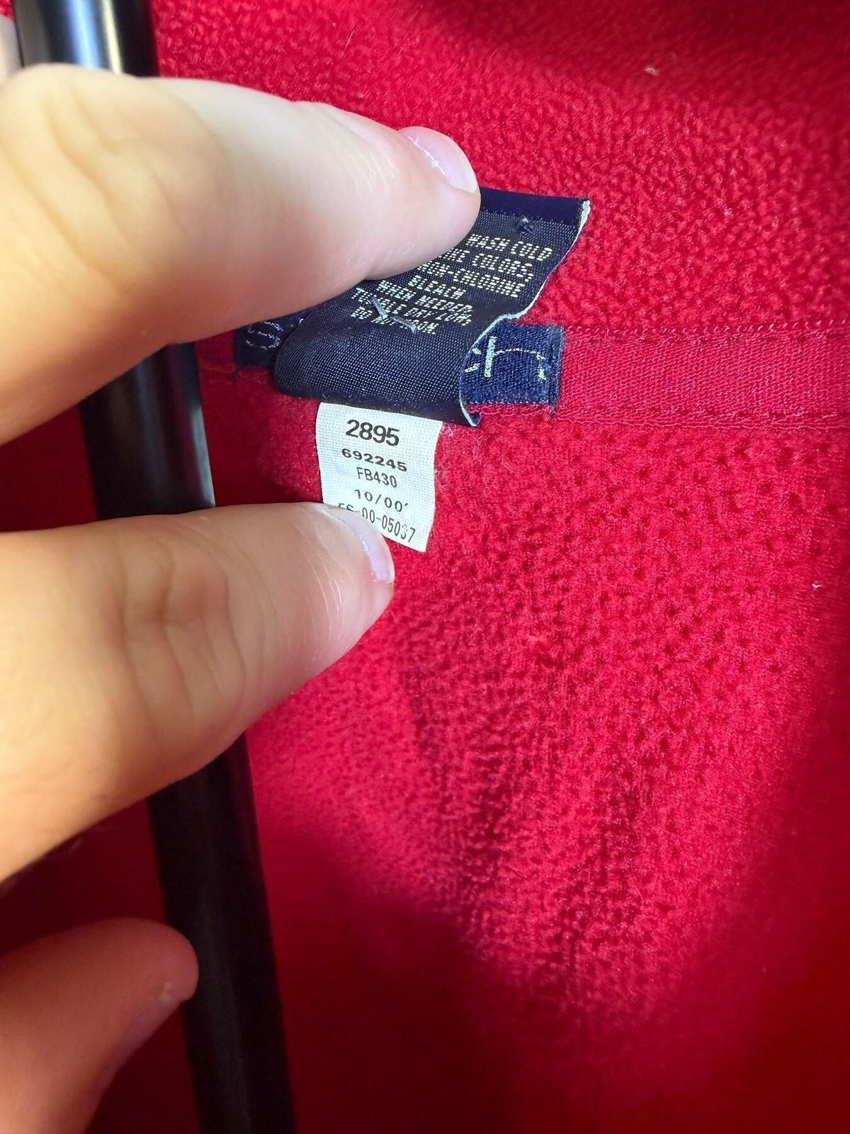 Vintage GAP Red XL Quarter-Zip Fleece Pullover Jacket - Wormhole Thrift