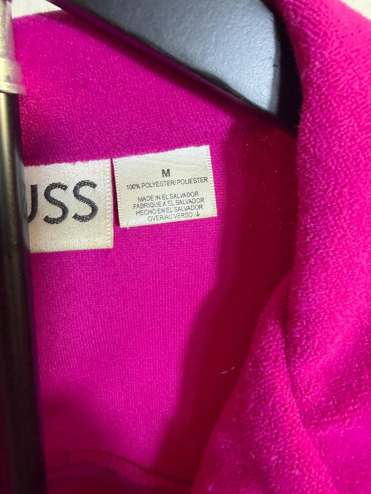 Vintage Russ M Fuchsia Full Zip Fleece Jacket Top - Wormhole Thrift